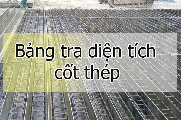 Bảng tra diện tích cốt thép