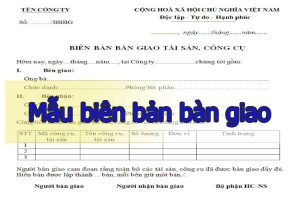 Mẫu biên bản bàn giao TÀI SẢN được cập nhật MỚI NHẤT năm 2021