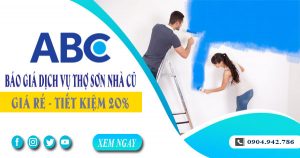 Báo giá dịch vụ thợ sơn lại nhà tại Hóc Môn【Tiết kiệm 20%】